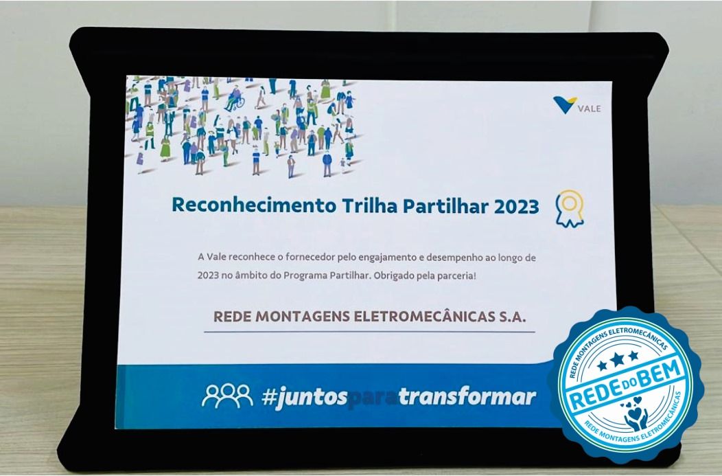 REDE é reconhecida pela Vale, na Trilha Partilhar 2023